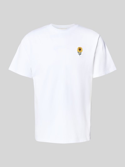 Forét T-Shirt mit Motiv-Stitching Modell 'TOURNESOL' Weiss 2