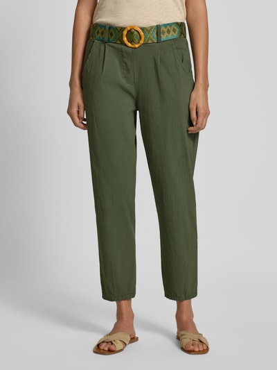 ZABAIONE Stoffhose mit französischen Eingrifftaschen Khaki 4