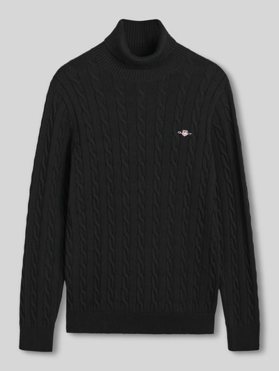 GANT Rollkragenpullover mit Logo-Detail Black 2