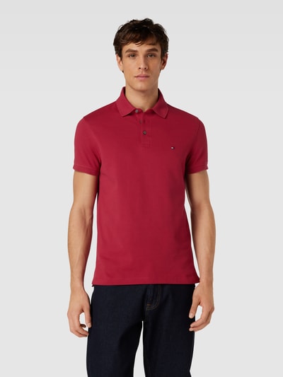 Tommy Hilfiger Slim fit poloshirt, model '1985' Kersenrood - 4