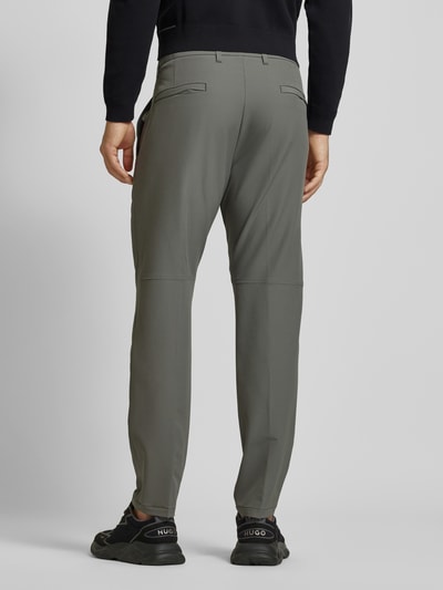 BOSS Green Regular fit stoffen broek met persplooien, model 'Commuter' Grafiet - 5