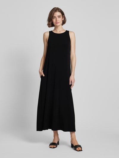 MaxMara Leisure Maxikleid mit Rundhalsausschnitt Modell 'SUPREMO' Black 1