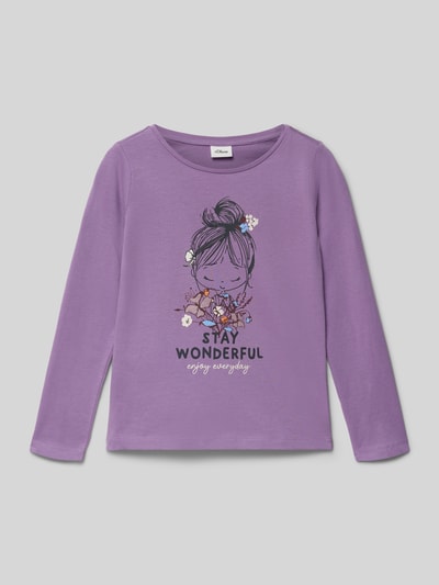 s.Oliver RED LABEL Regular fit shirt met lange mouwen van puur katoen Lavendel - 1