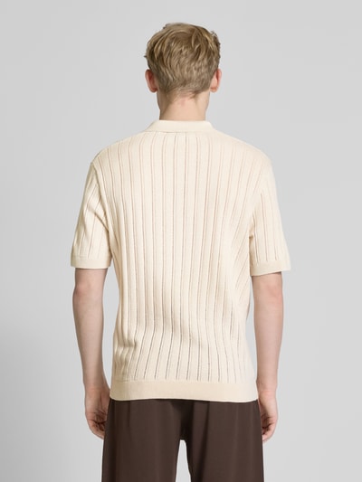 Only & Sons Koszulka polo kroju regular fit z fakturowanym wzorem model ‘KENT LIFE’ Beżowy 5