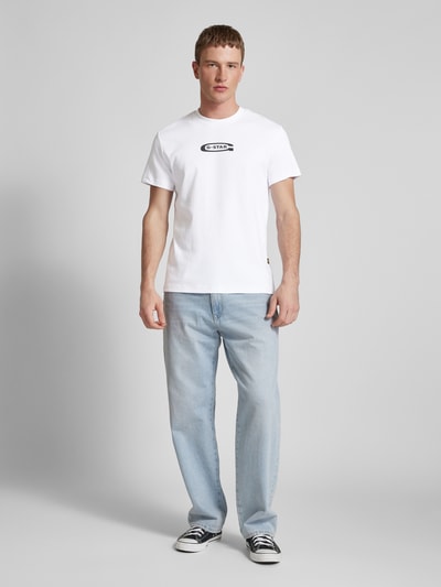 G-Star Raw T-Shirt mit Label-Print Weiss 1