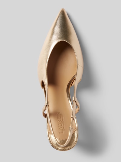 Lauren Ralph Lauren Pumps mit Pfennigabsatz Modell 'KHLOE' Gold 3