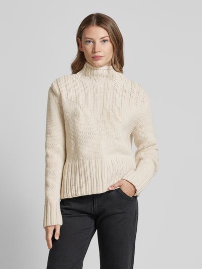 Marc O'Polo Grof gebreide pullover met scheerwol Beige - 4