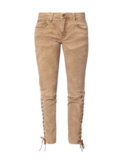 Polo Ralph Lauren Skinny Fit Jeans Mit Schnürungen Mittelbraun Online