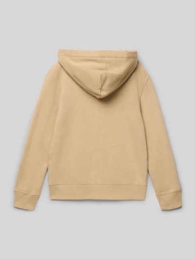 Polo Ralph Lauren Kids Sweatjack met labelstitching en kangoeroezak Kaki - 3