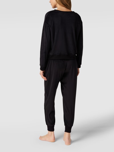 Lauren Ralph Lauren Pyjama in Samt-Optik Black 5