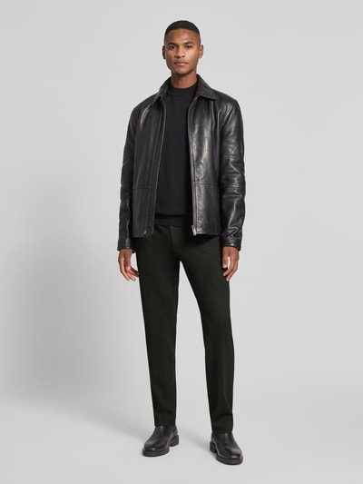 JOOP! Collection Spodnie o kroju slim fit z mieszanki wiskozy z tunelem model ‘Sake’ Ciemnozielony 1