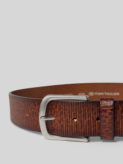 Tom Tailor Riem van echt leer, model 'ROY' Cognac - 2