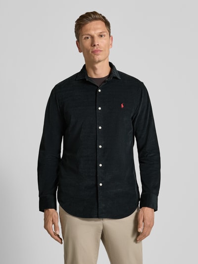 Polo Ralph Lauren Koszula casualowa o kroju regular fit z wyhaftowanym logo model ‘CORDUROY’ Czarny 4