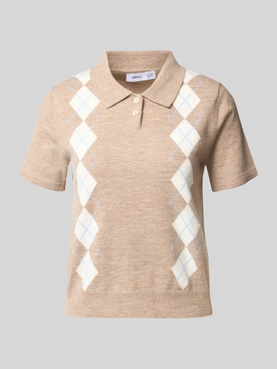 Mango Strickshirt mit Woll-Anteil Modell 'BIMBU' Beige 2