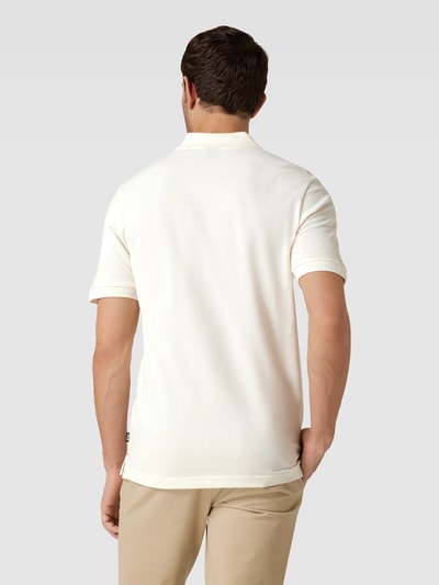 BOSS Poloshirt met labelstitching, model 'Parlay' Wit - 5