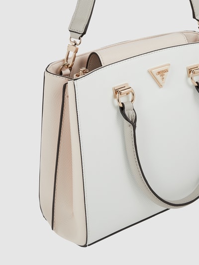 Guess Handtasche mit abnehmbarer Reißverschlusstasche Modell 'Alexie' Weiss 4