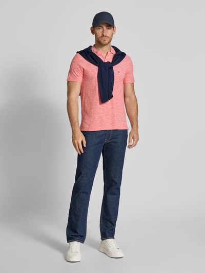 Tommy Hilfiger Regular Fit Poloshirt aus reiner Baumwolle Orange Melange 1