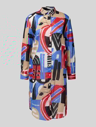 Christian Berg Woman Hemdblusenkleid mit Umlegekragen und Knopfleiste Blau 2