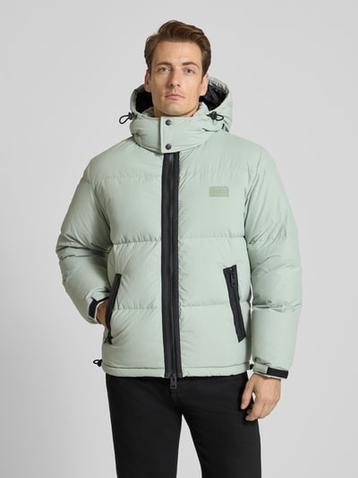 HUGO Regular fit donsjack met afneembare capuchon, model 'BIRONO' Mintgroen - 4