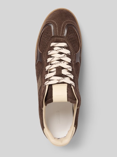 Produktfoto, Sneaker mit Schnürung Modell '490 Rife Chocolate Cream' von ALOHAS, Damen Sneaker mit Abgerundete-Spitze, braun-beige, Gummisohle, Absatzhöhe 2 cm, Schafthöhe 6 cm, Schaftweite 8 cm