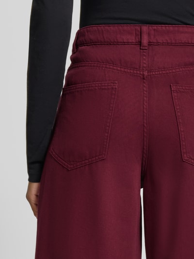 Jake*s Casual Wide Leg Hose mit Eingrifftaschen Aubergine 3