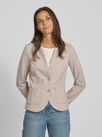 Tom Tailor Regular Fit Kurzblazer aus Baumwoll-Mix Taupe 4