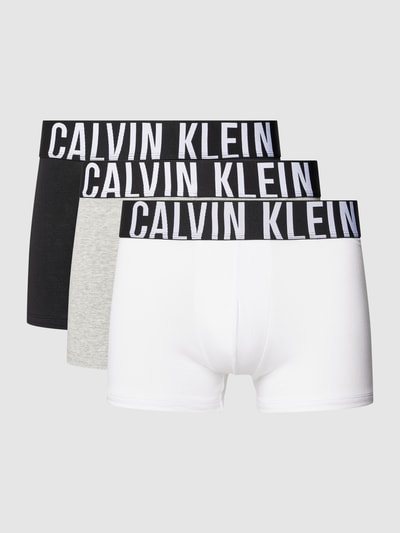 Calvin Klein Underwear Obcisłe bokserki z paskiem z logo w zestawie 3 szt. Jasnoszary 1