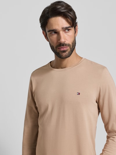 Tommy Hilfiger Slim fit T-shirt van katoenmix Beige - 3