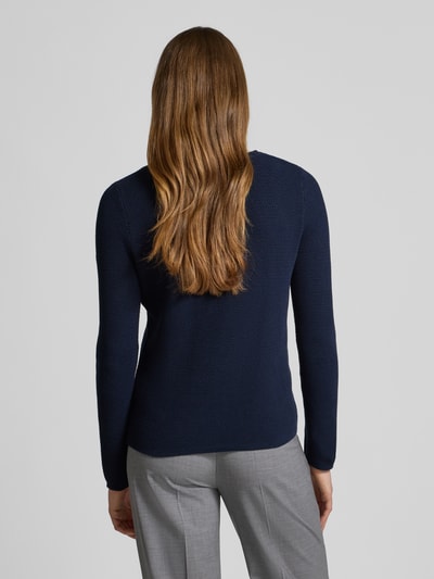 Christian Berg Woman Gebreide pullover met V-hals Donkerblauw - 5