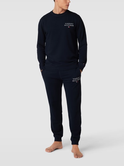 Tommy Hilfiger Sweatpants mit Label-Stitching Dunkelblau 1