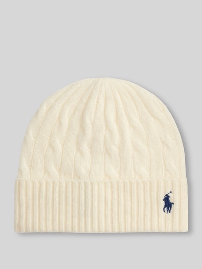 Polo Ralph Lauren Mütze aus Woll-Mix mit Logo-Stitching Offwhite 2