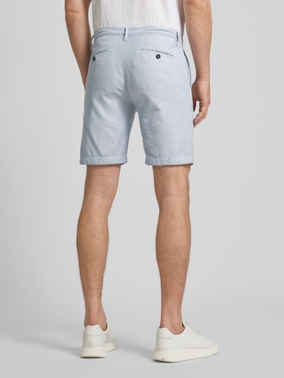 Marc O'Polo Regular fit bermuda met structuurmotief Lichtblauw - 5