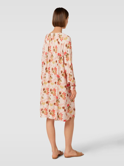 MOS MOSH Knielange jurk met all-over bloemenmotief, model 'MATJANA' Rosé - 4