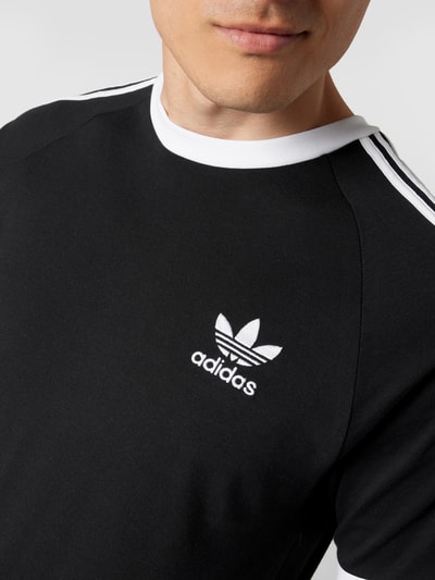 adidas Originals T-Shirt aus Baumwolle mit Kontraststreifen Black 3