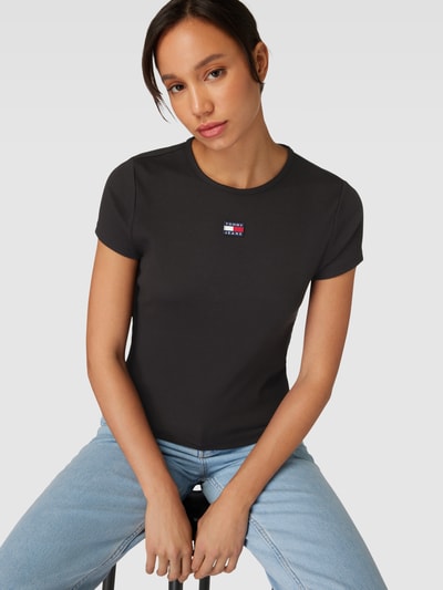 Tommy Jeans T-Shirt mit Label-Patch Black 3