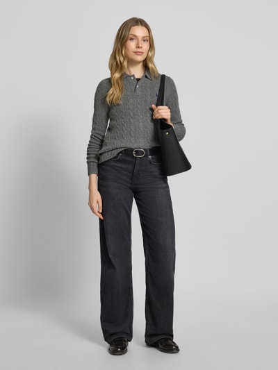 Polo Ralph Lauren Slim fit shirt met lange mouwen van wolmix met kasjmier Middengrijs - 1