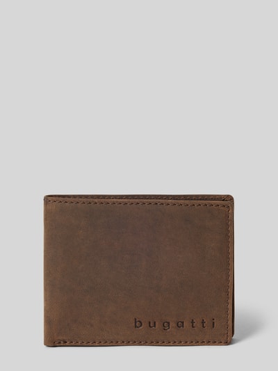 bugatti Portemonnee met labeldetail, model 'Luca' Middenbruin - 1