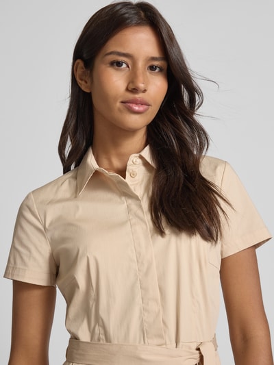 Christian Berg Woman Selection Overhemdjurk met een strikceintuur en korte knoopsluiting Zand - 3