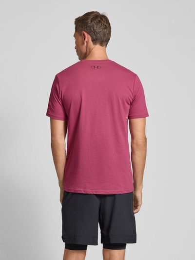 Under Armour T-shirt z nadrukiem z logo Bordowy 5