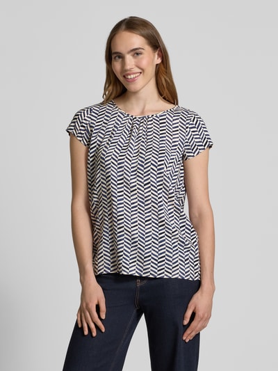 Soyaconcept Bluzka o kroju slim fit z okrągłym dekoltem model ‘SELIA’ Ciemnoniebieski 4