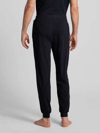 BOSS Relaxed Fit Sweatpants mit Label-Stitching Modell 'Mix&Match' Black 5