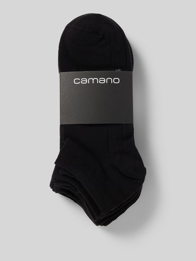 camano Sneakersocken mit Rippenbündchen im 7er-Pack Modell 'Soft' Black 3