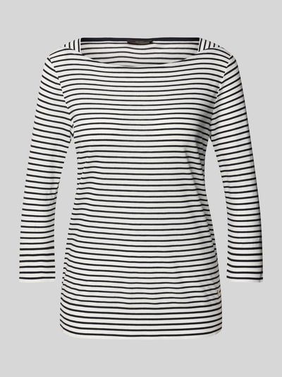 Windsor Longsleeve aus Lyocell-Mix mit Streifenmuster Marine 2