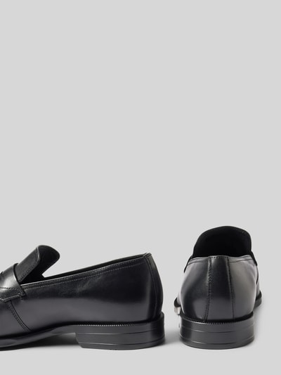 BOSS Lederloafers mit Label-Details Modell 'Tayil' Black 2