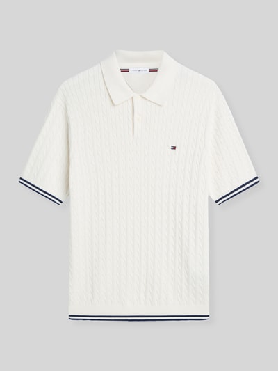 Tommy Hilfiger Koszulka polo o kroju regular fit z czystej bawełny Złamany biały 2