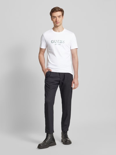 Guess T-shirt z nadrukiem z logo Biały 1