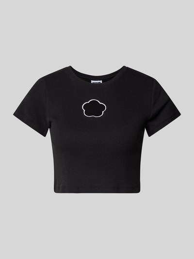 Noisy May Cropped T-Shirt mit Cut Out Modell 'STINE' Black 1