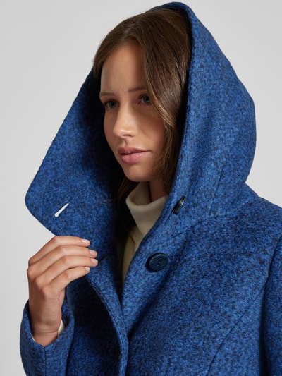 Milo Coats Lange jas met opstaande kraag, model 'Stella Blauw - 3