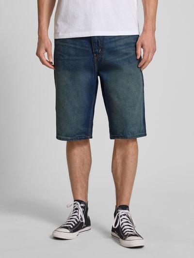 Levi's® Szorty jeansowe o luźnym kroju z efektem znoszenia Ciemnoniebieski 4