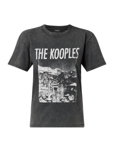 THE KOOPLES T-shirt z efektem sprania  Antracytowy 2